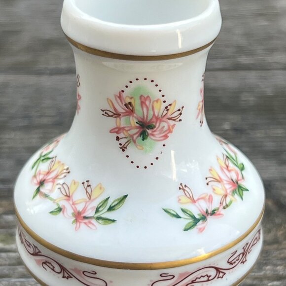 1982 Franklin Mint Flowers of the Victorian Year Mini Honey Suckle June Bud Vase - Picture 5 of 8